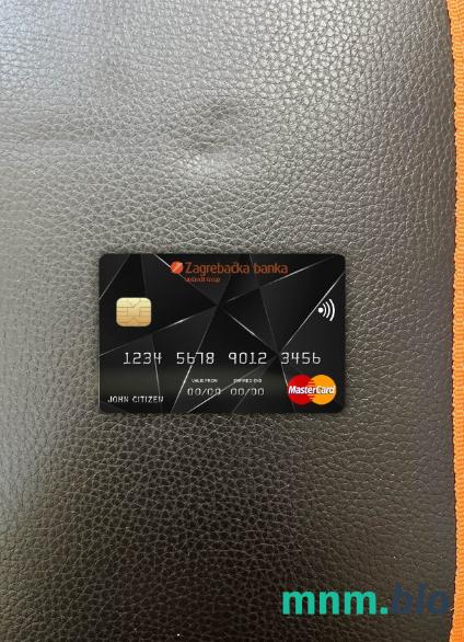 Croatia Zagrebacka bank wygląd zdjęcia mastercard skan PSD + zdjęcie